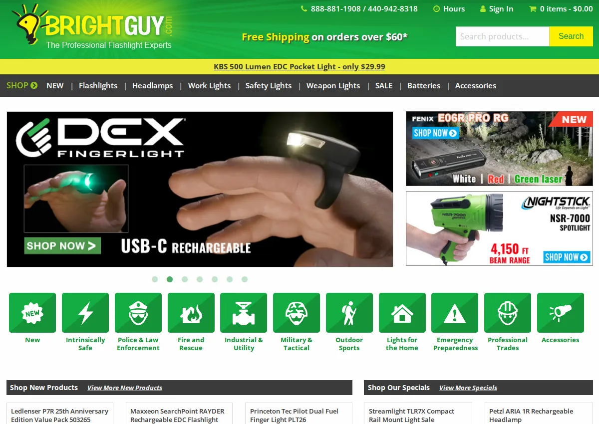 Store homepage