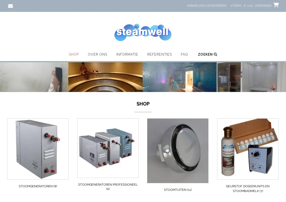 Store homepage