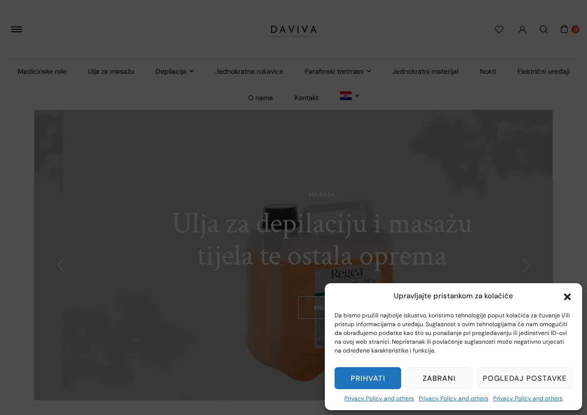 Store homepage