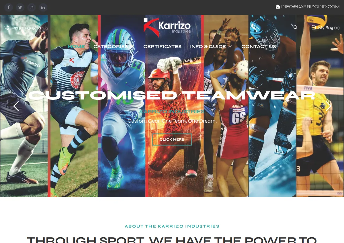 Store homepage