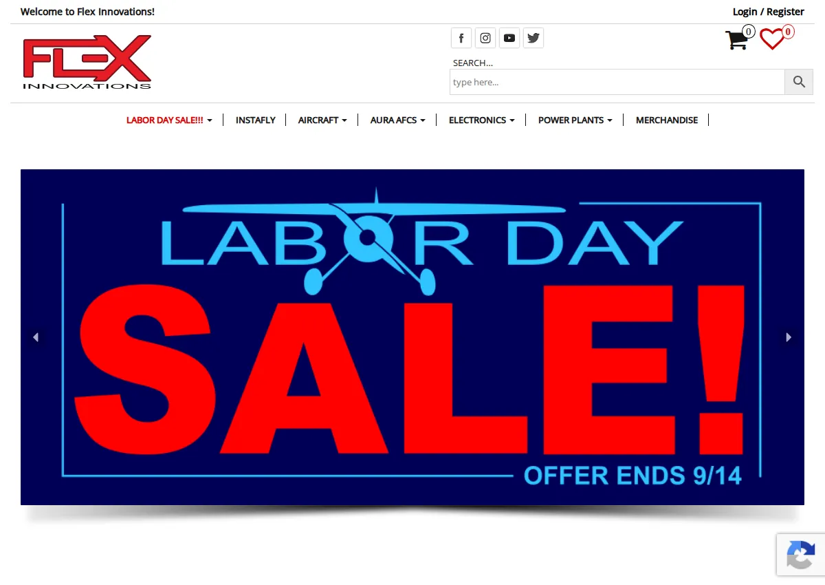Store homepage