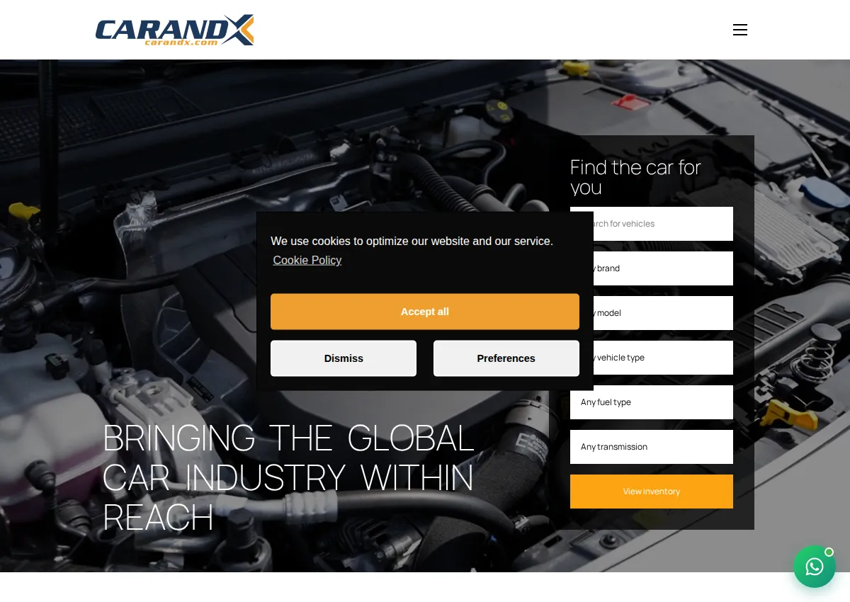 Store homepage