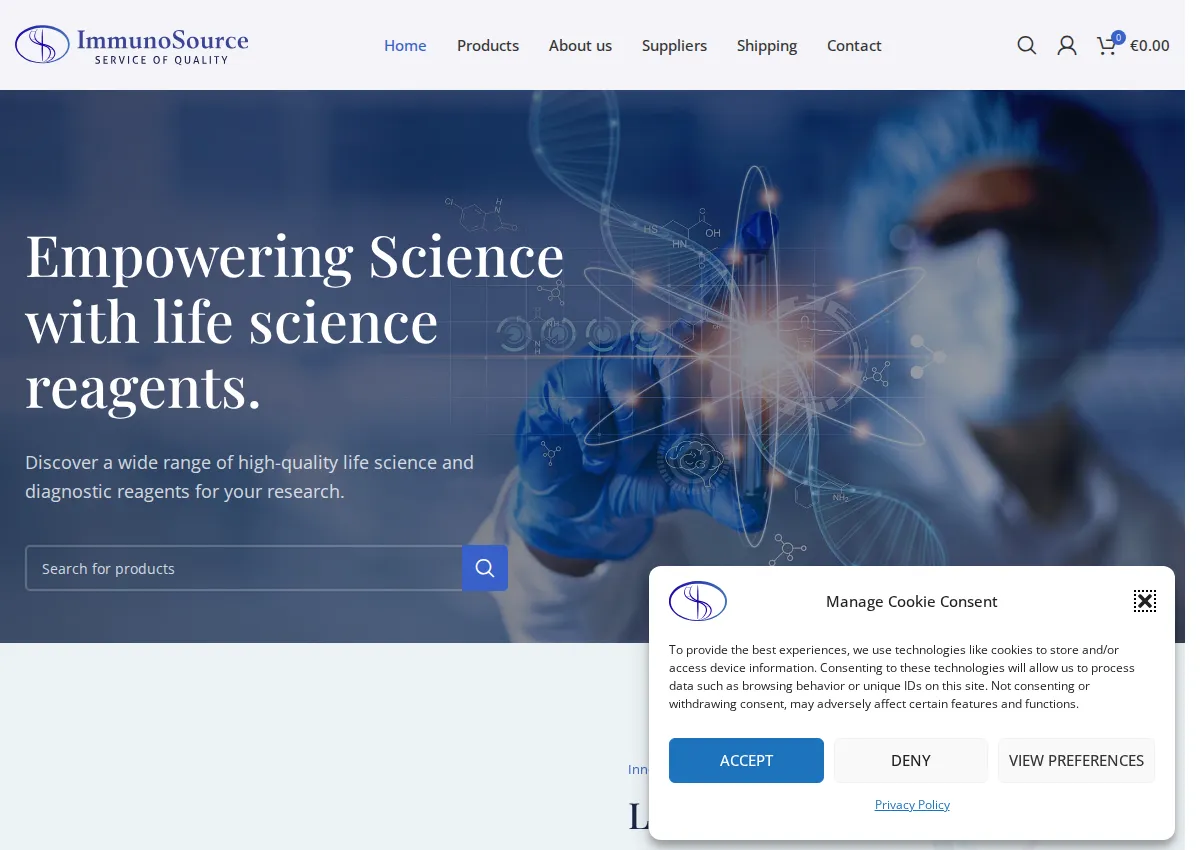 Store homepage