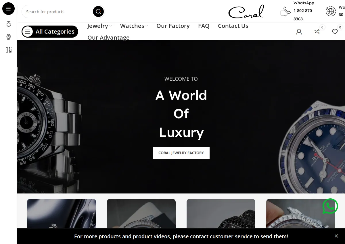 Store homepage