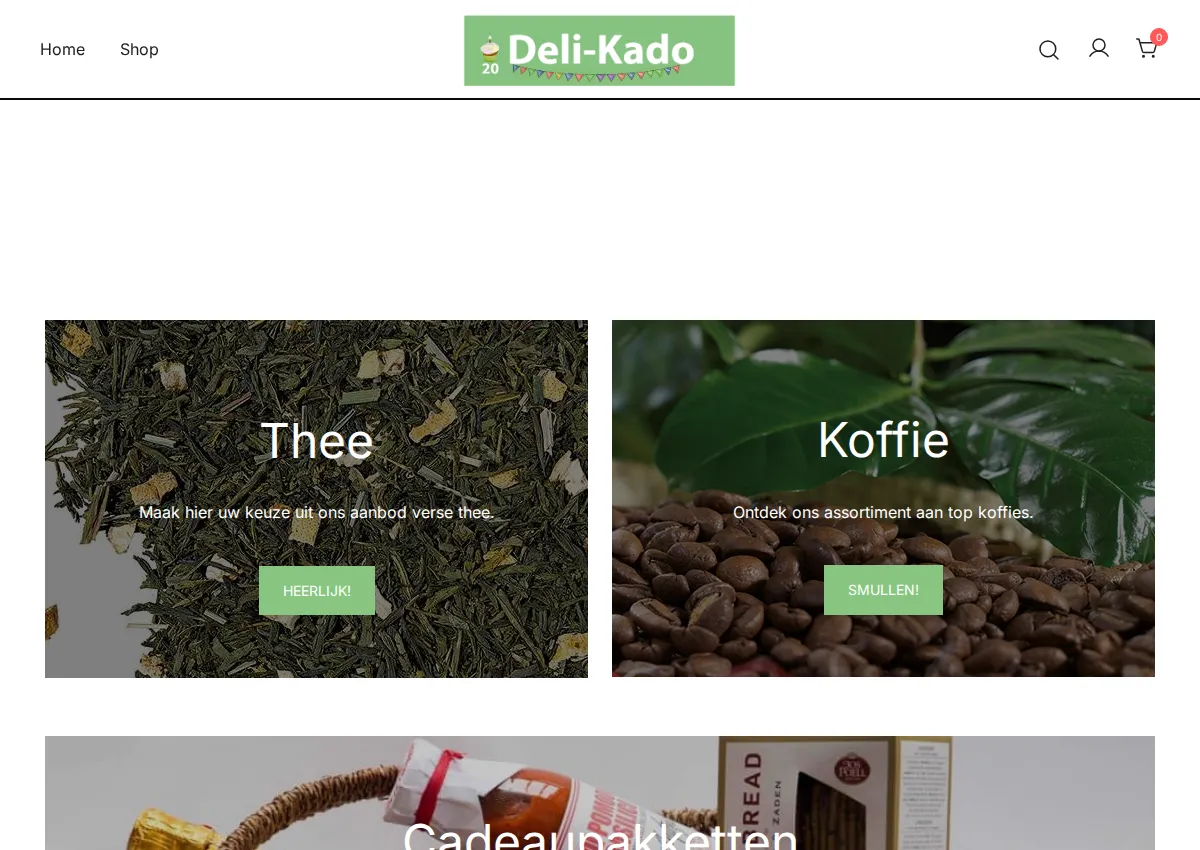 Store homepage