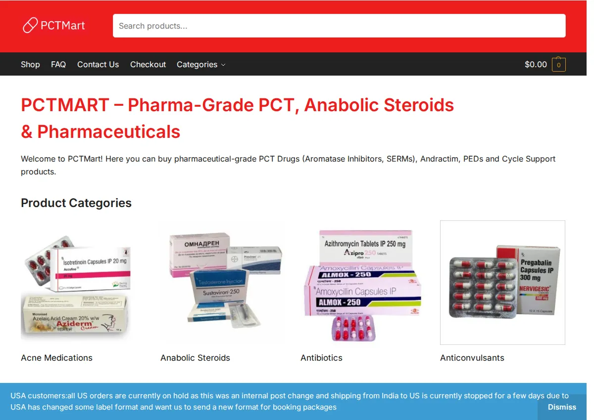 Store homepage
