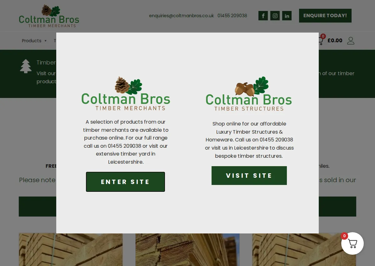 Store homepage