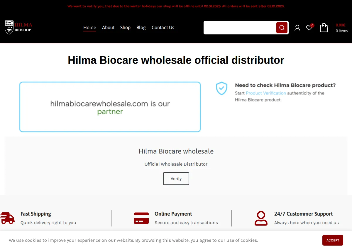 Store homepage