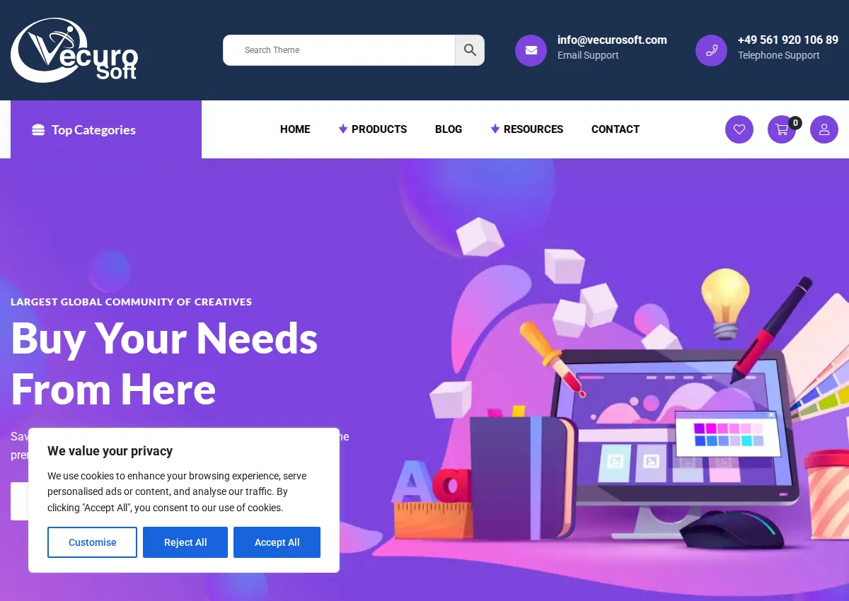 Store homepage