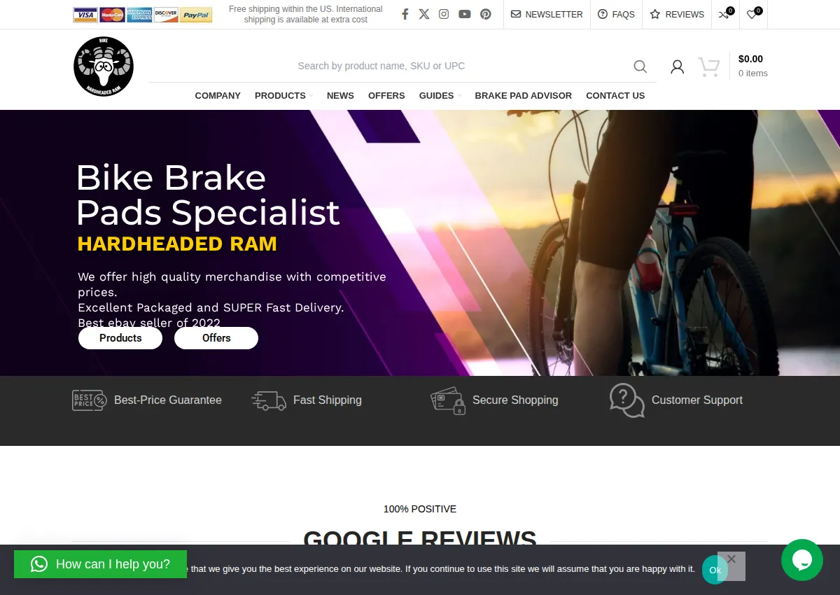 Store homepage