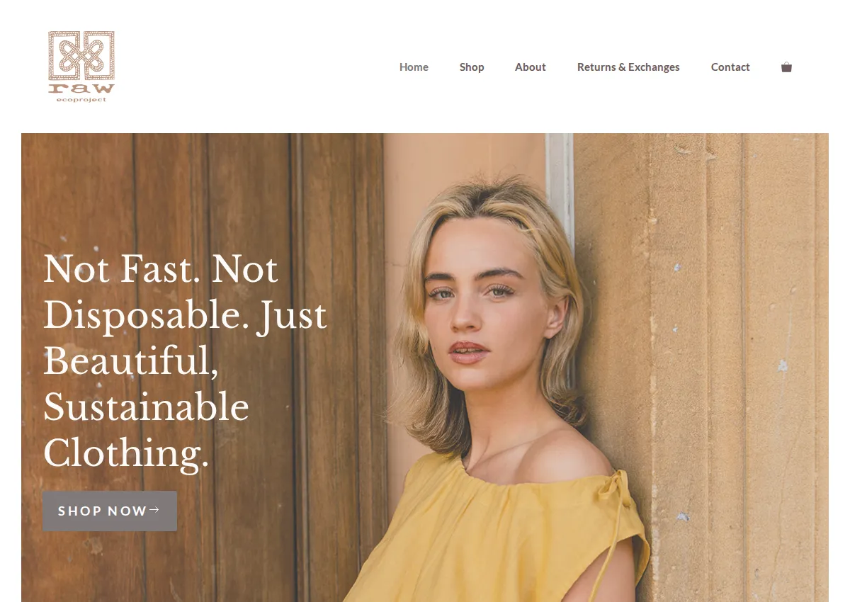 Store homepage