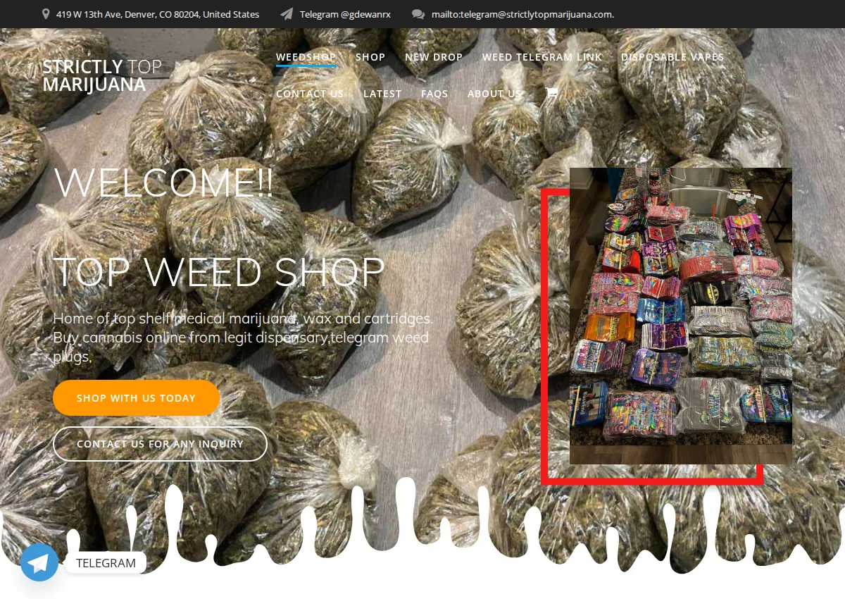 Store homepage