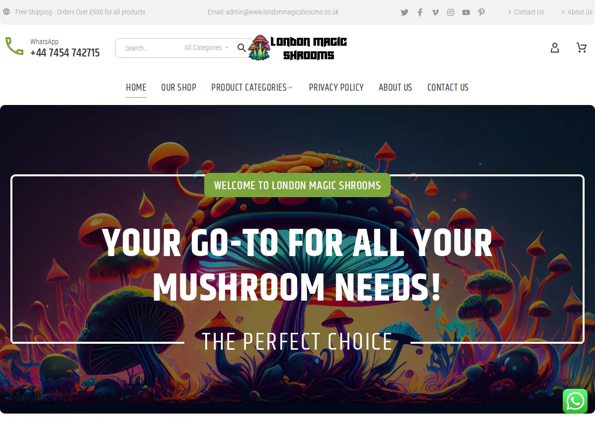 Store homepage