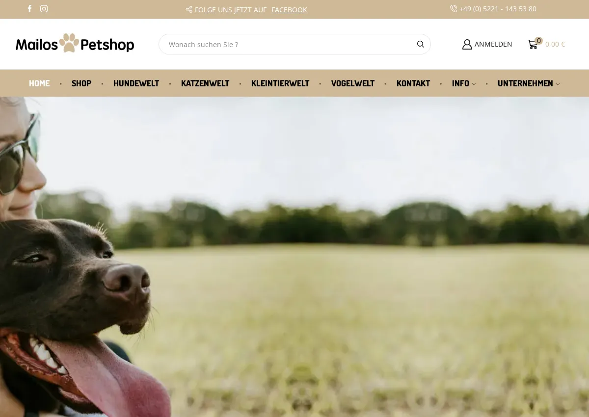 Store homepage