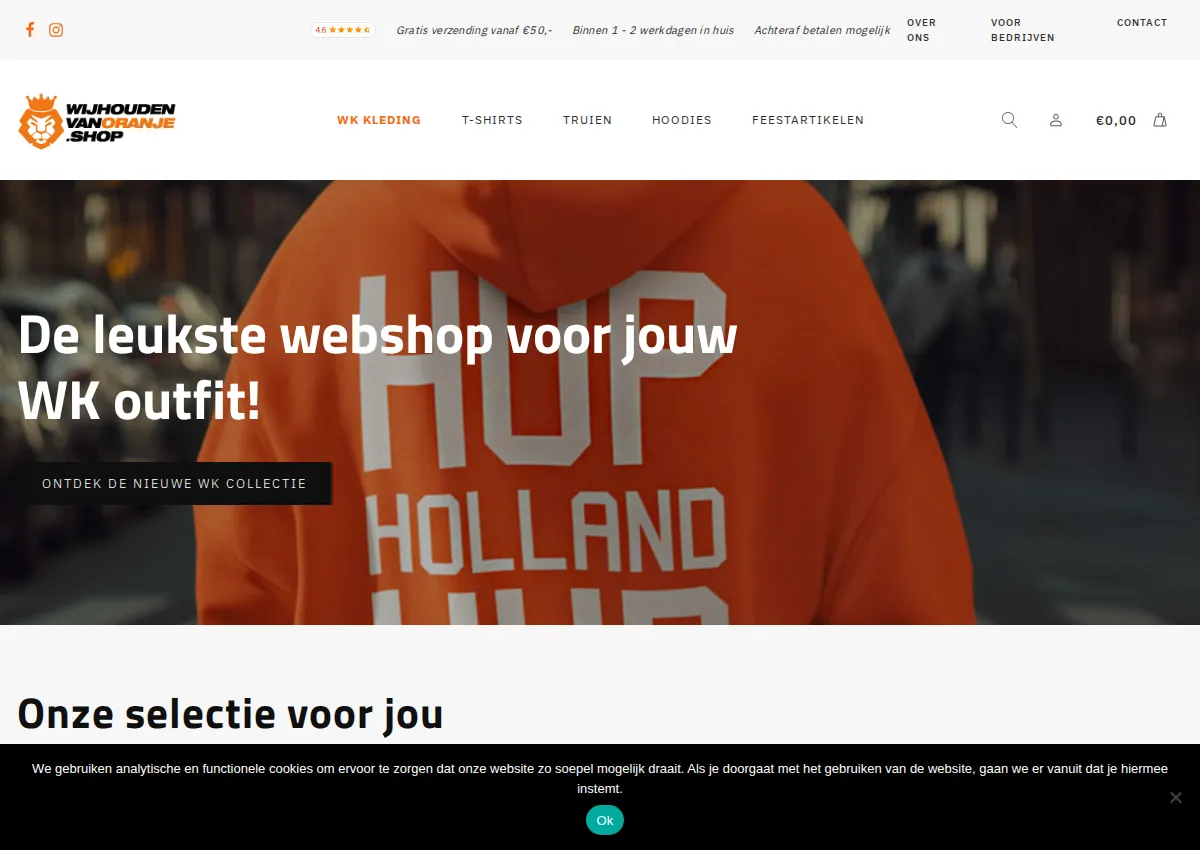 Store homepage