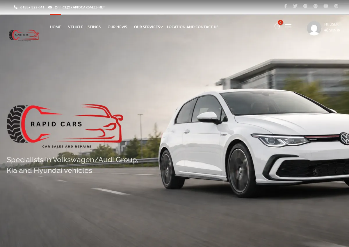 Store homepage