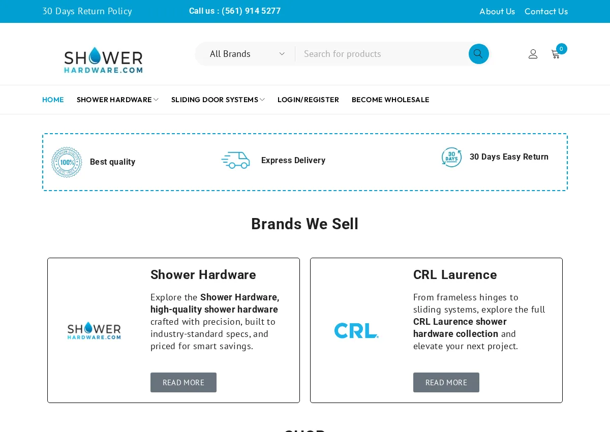 Store homepage