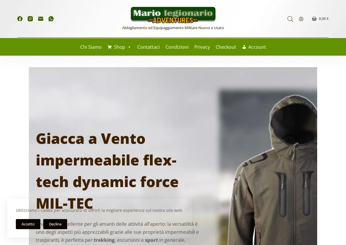 Store homepage