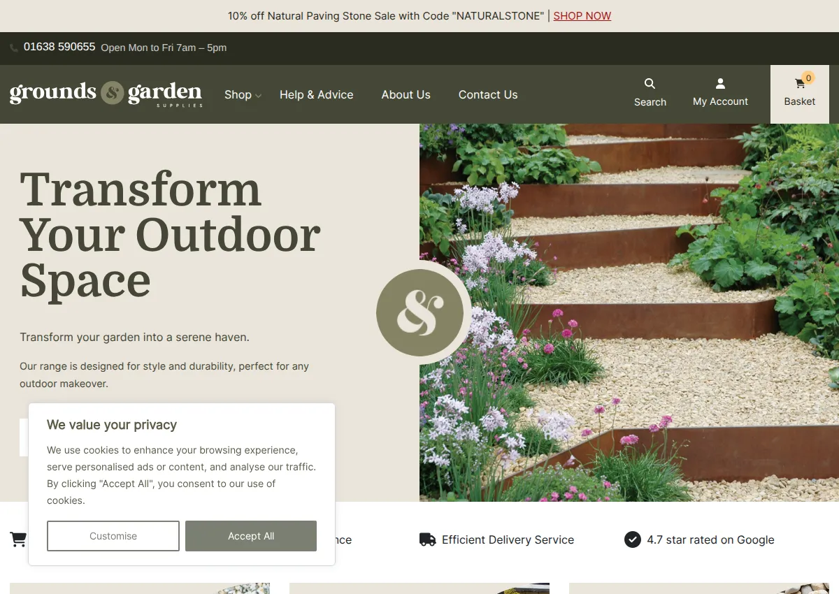 Store homepage