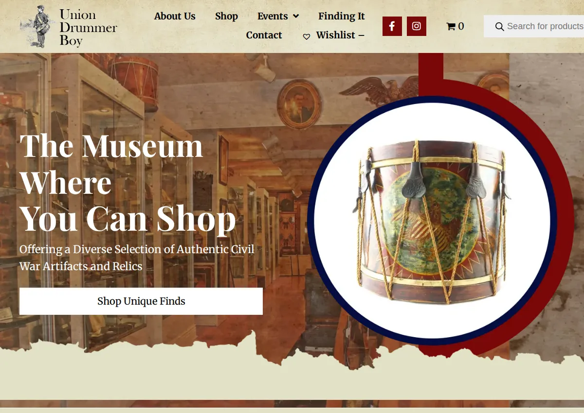 Store homepage