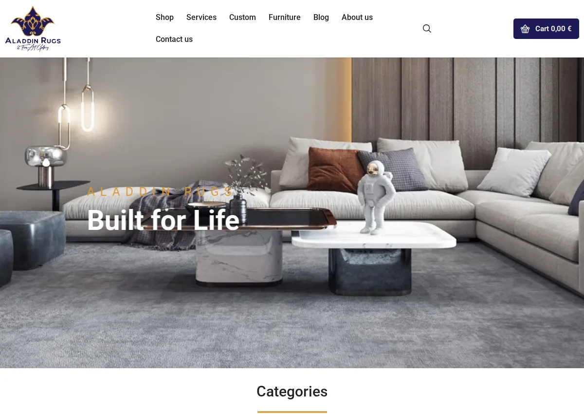 Store homepage