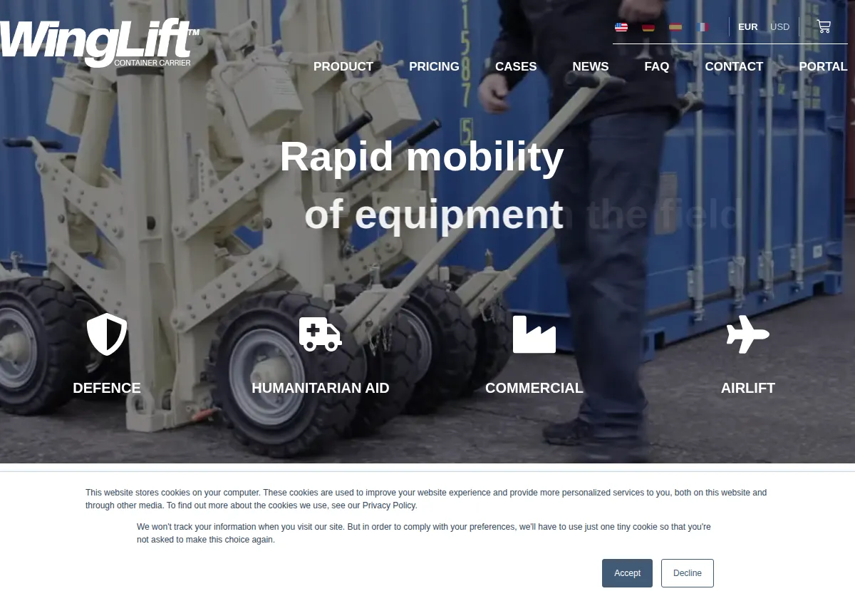Store homepage