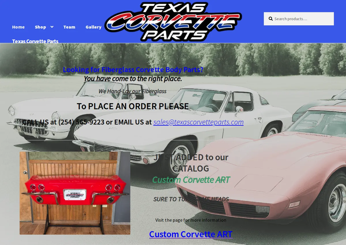 Store homepage