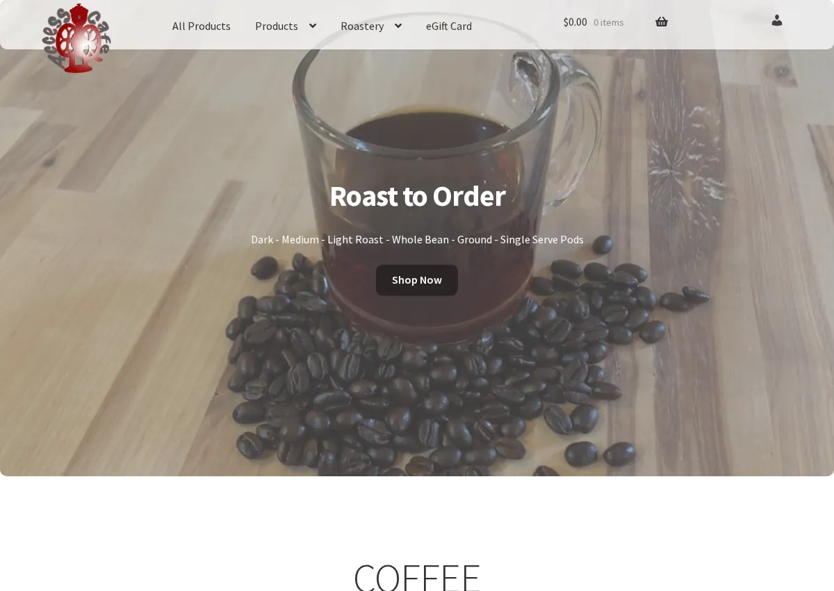 Store homepage