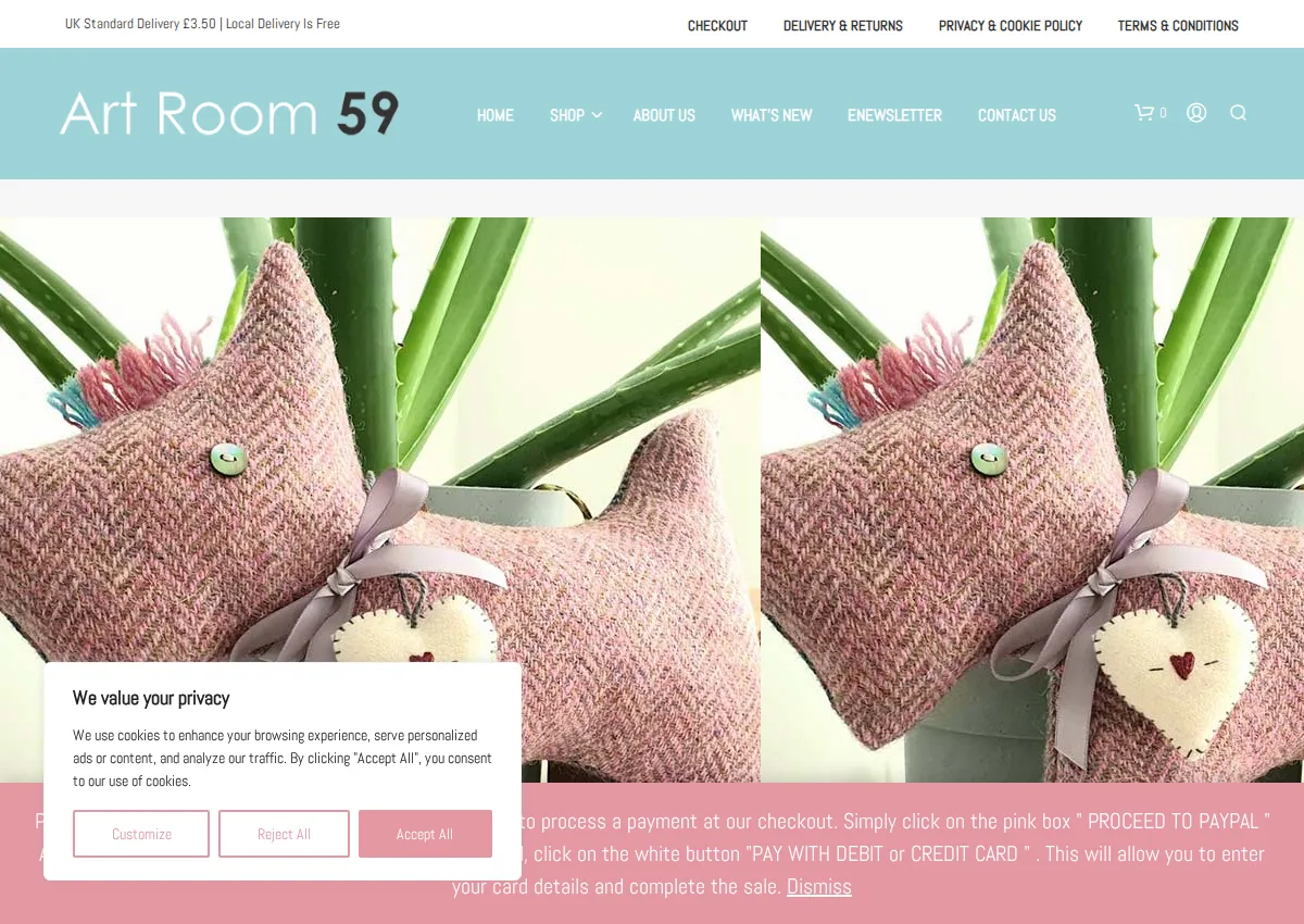 Store homepage