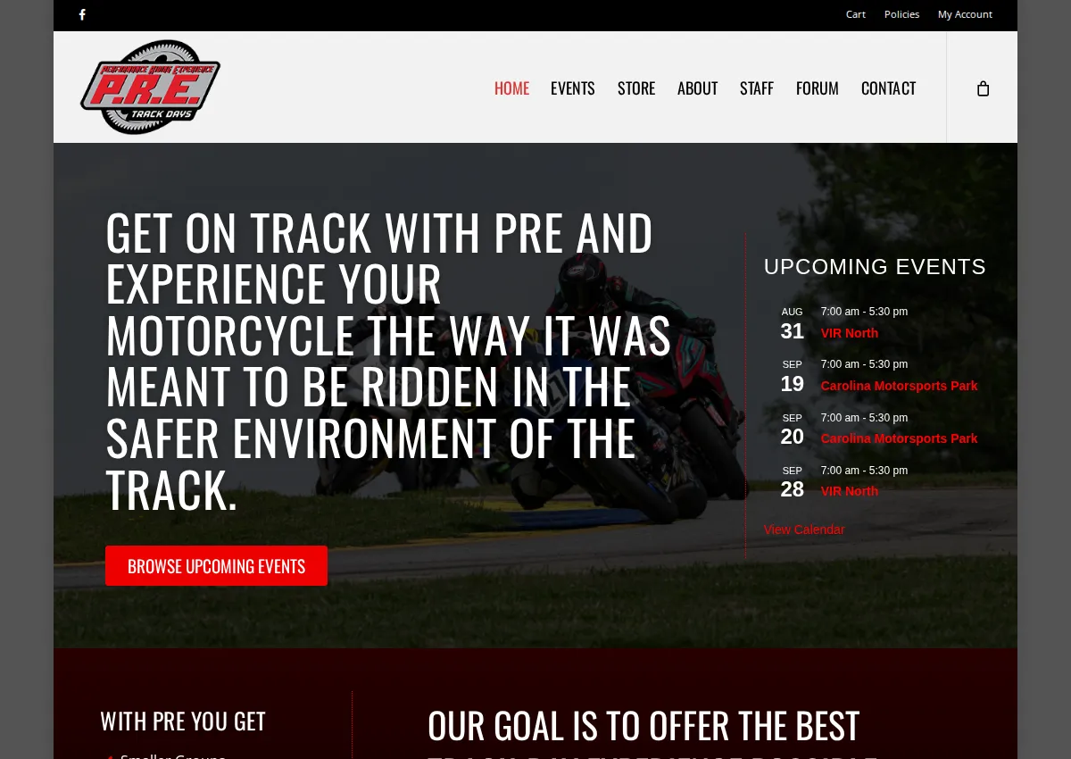 Store homepage
