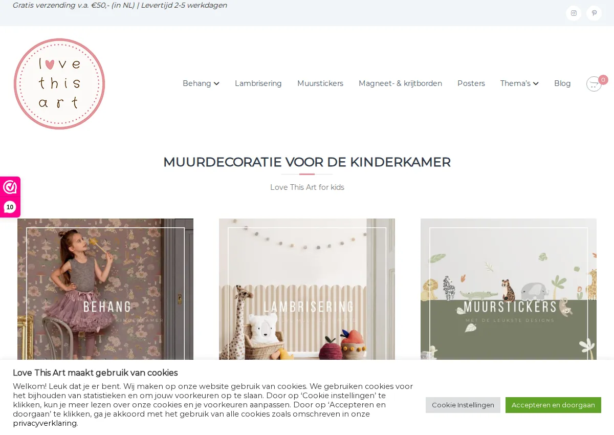 Store homepage