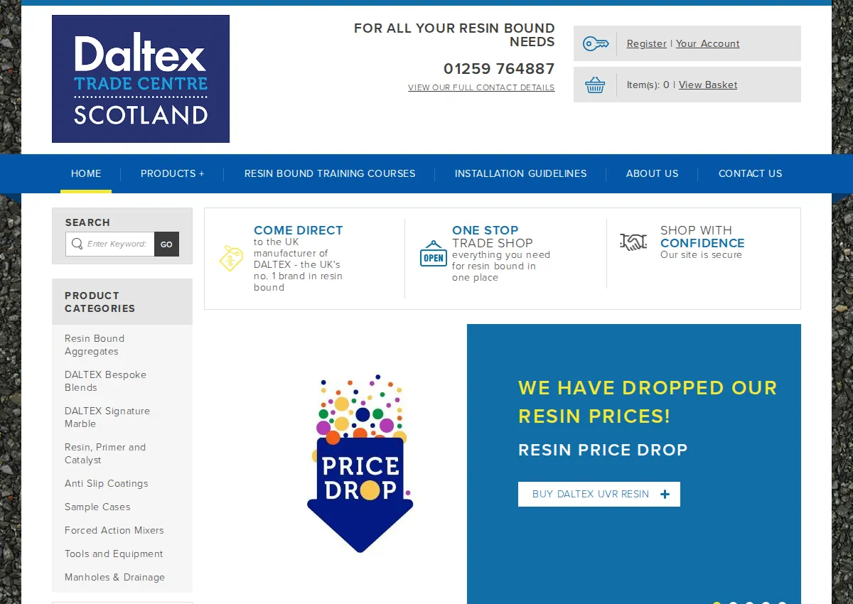 Store homepage