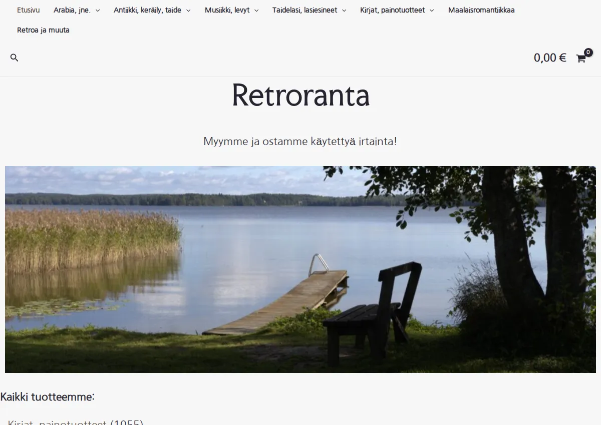 Store homepage