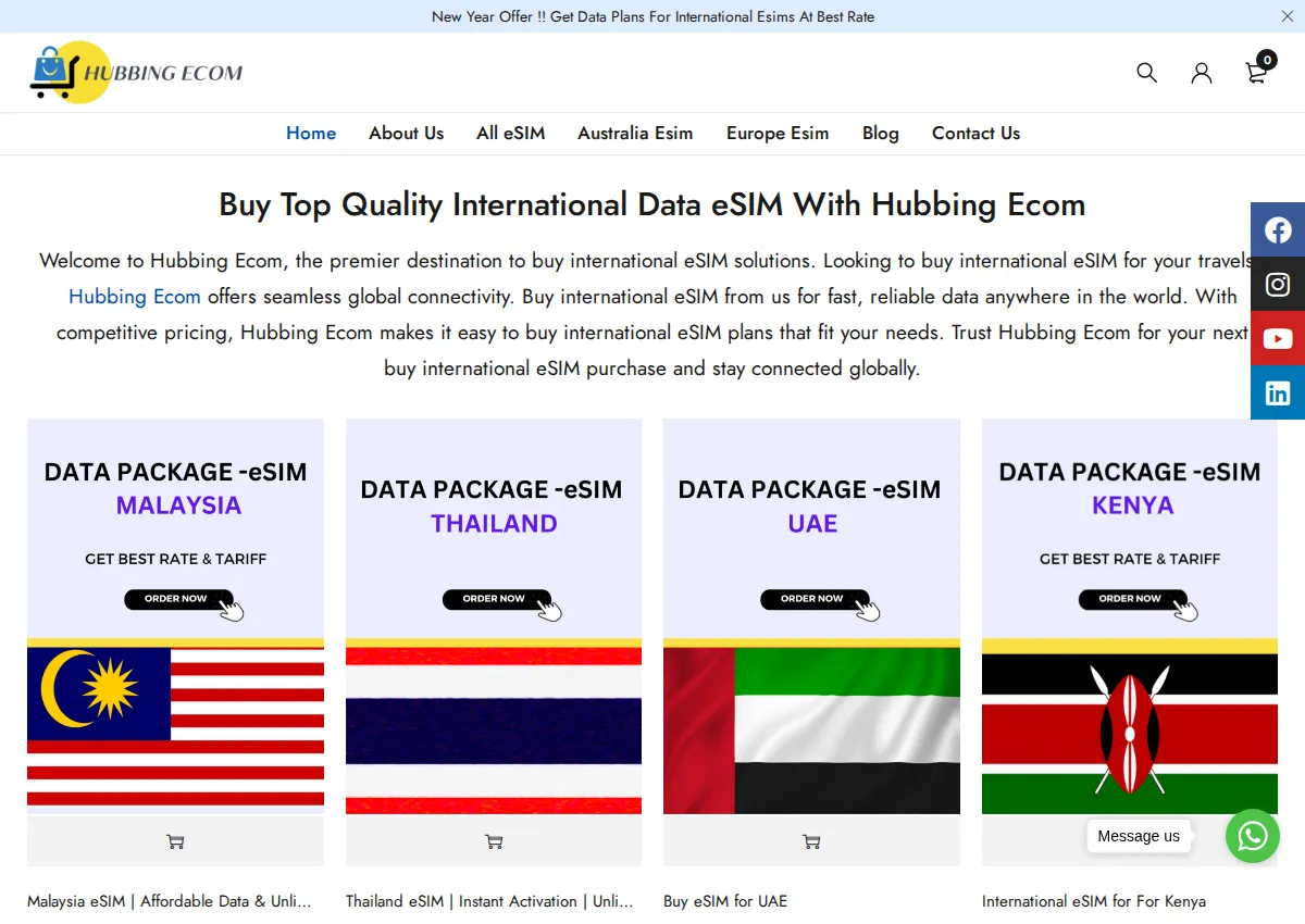 Store homepage