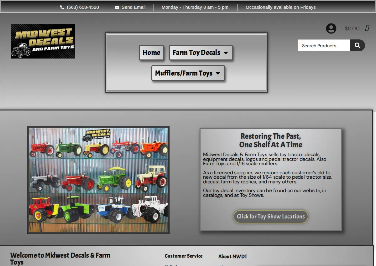Store homepage