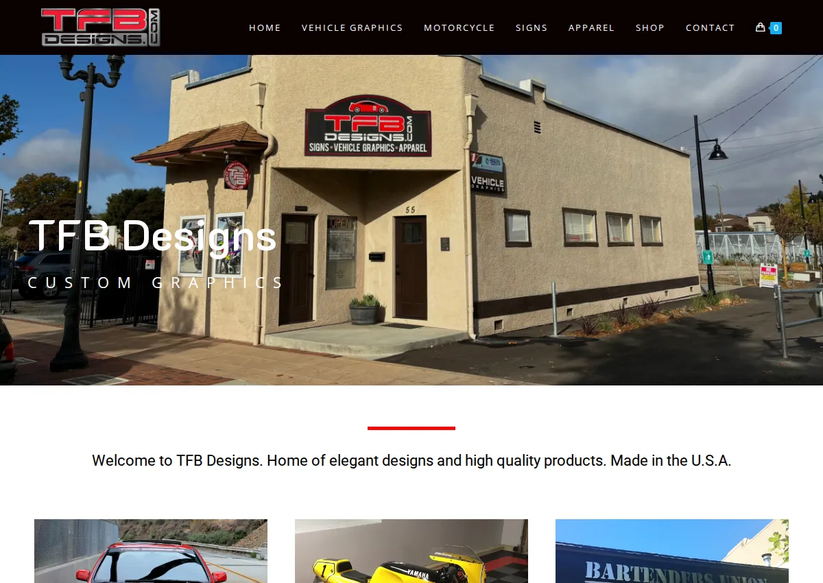 Store homepage