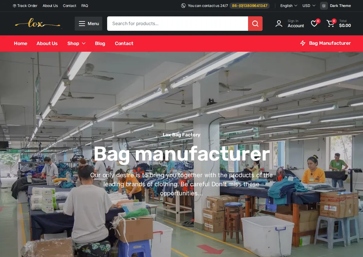 Store homepage