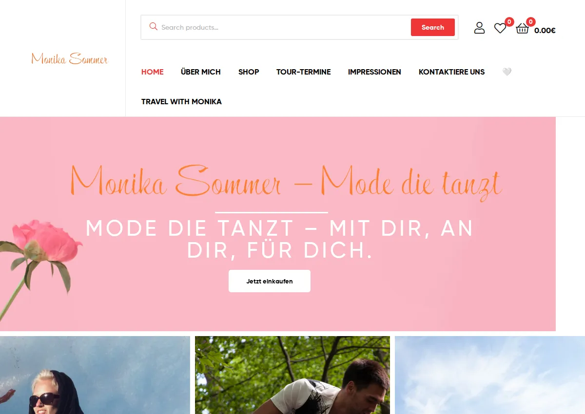 Store homepage