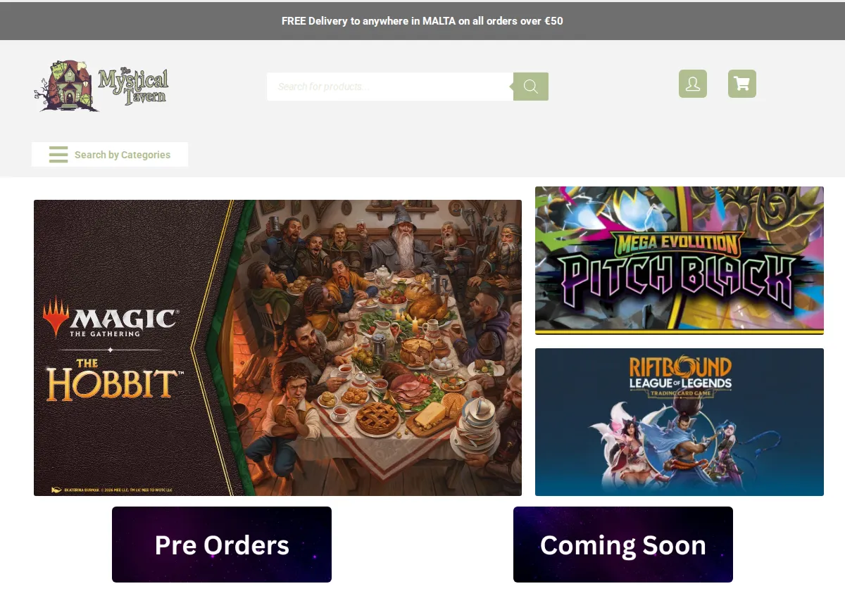 Store homepage