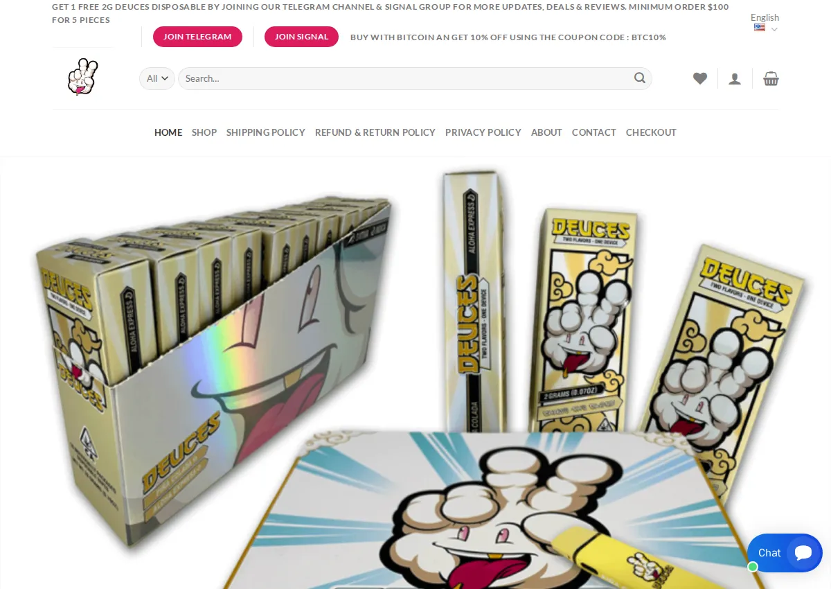 Store homepage