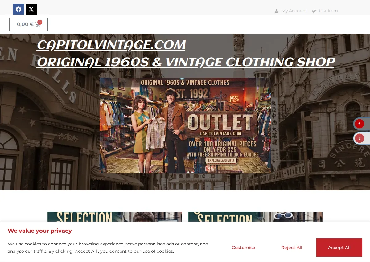 Store homepage