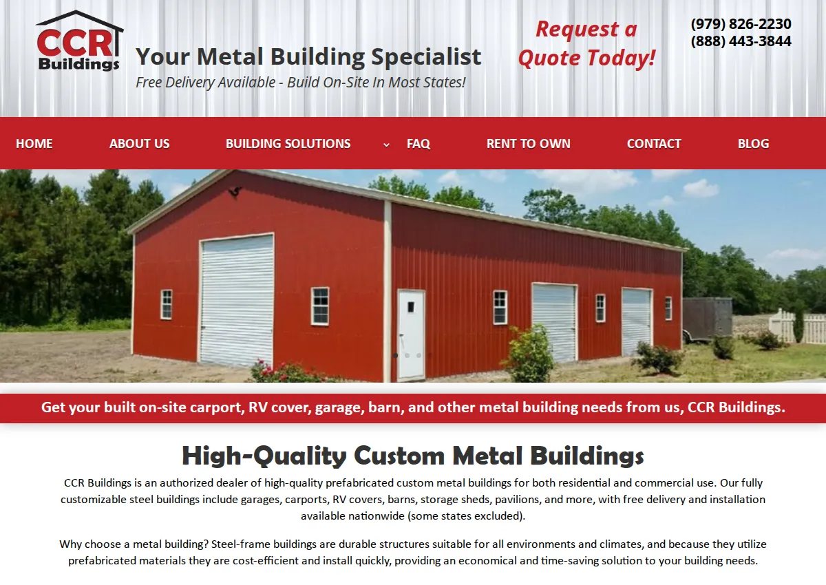 Store homepage