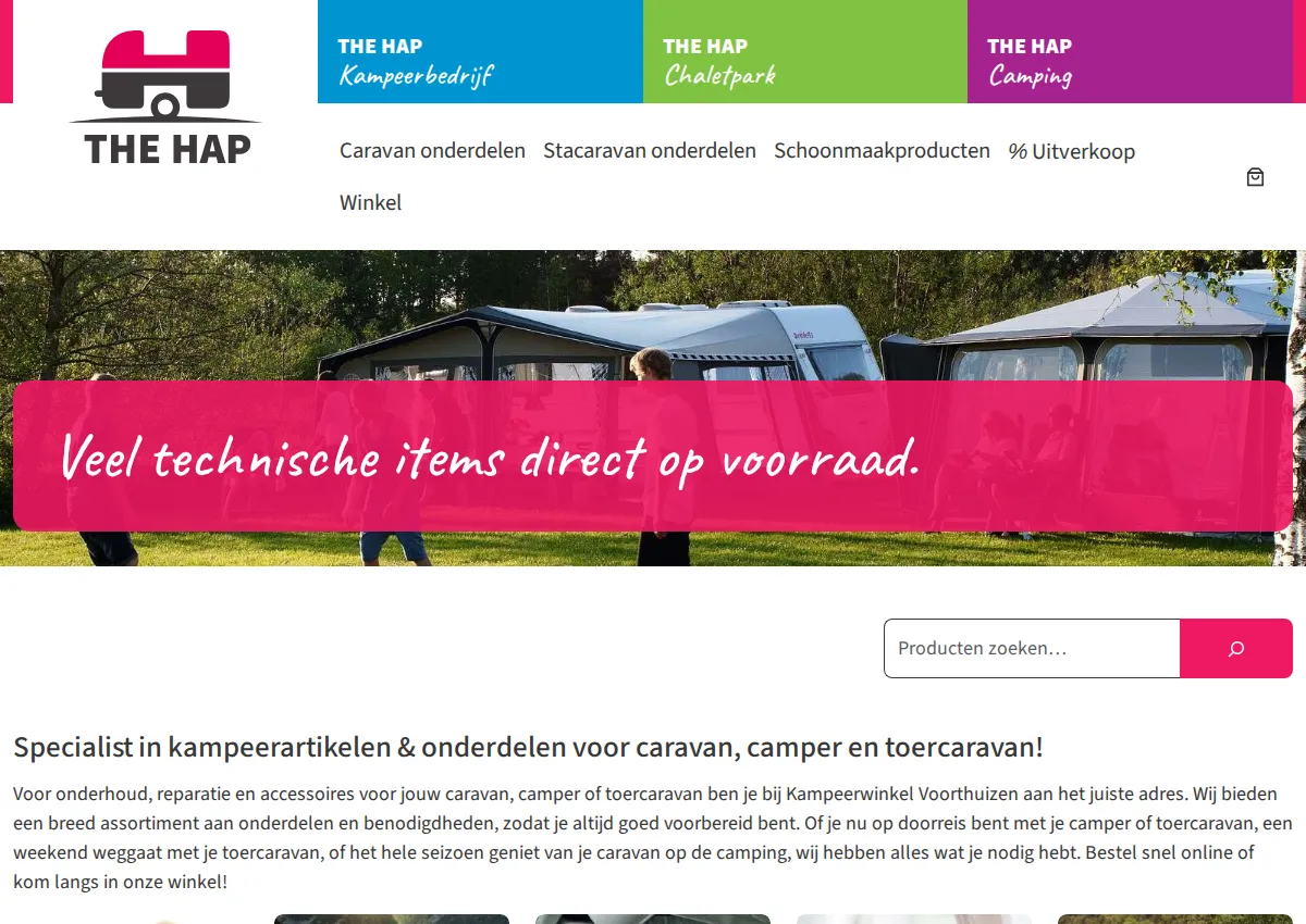 Store homepage