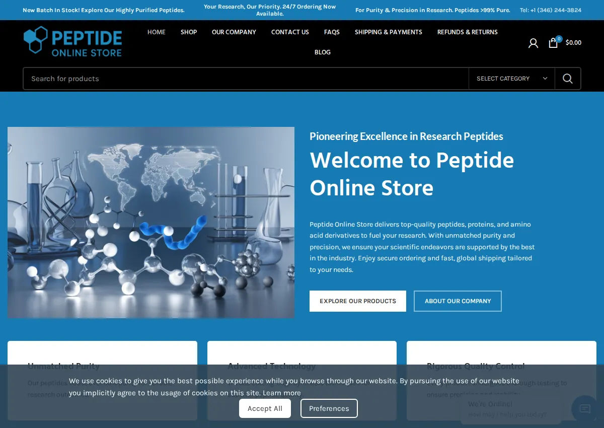 Store homepage