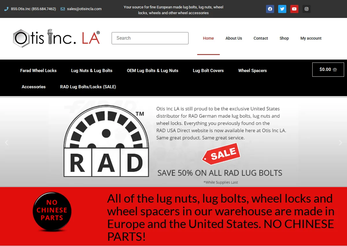 Store homepage