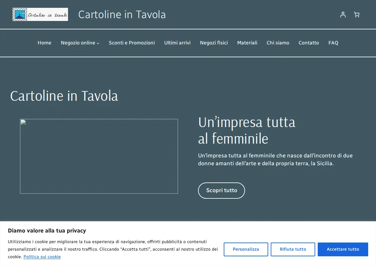 Store homepage