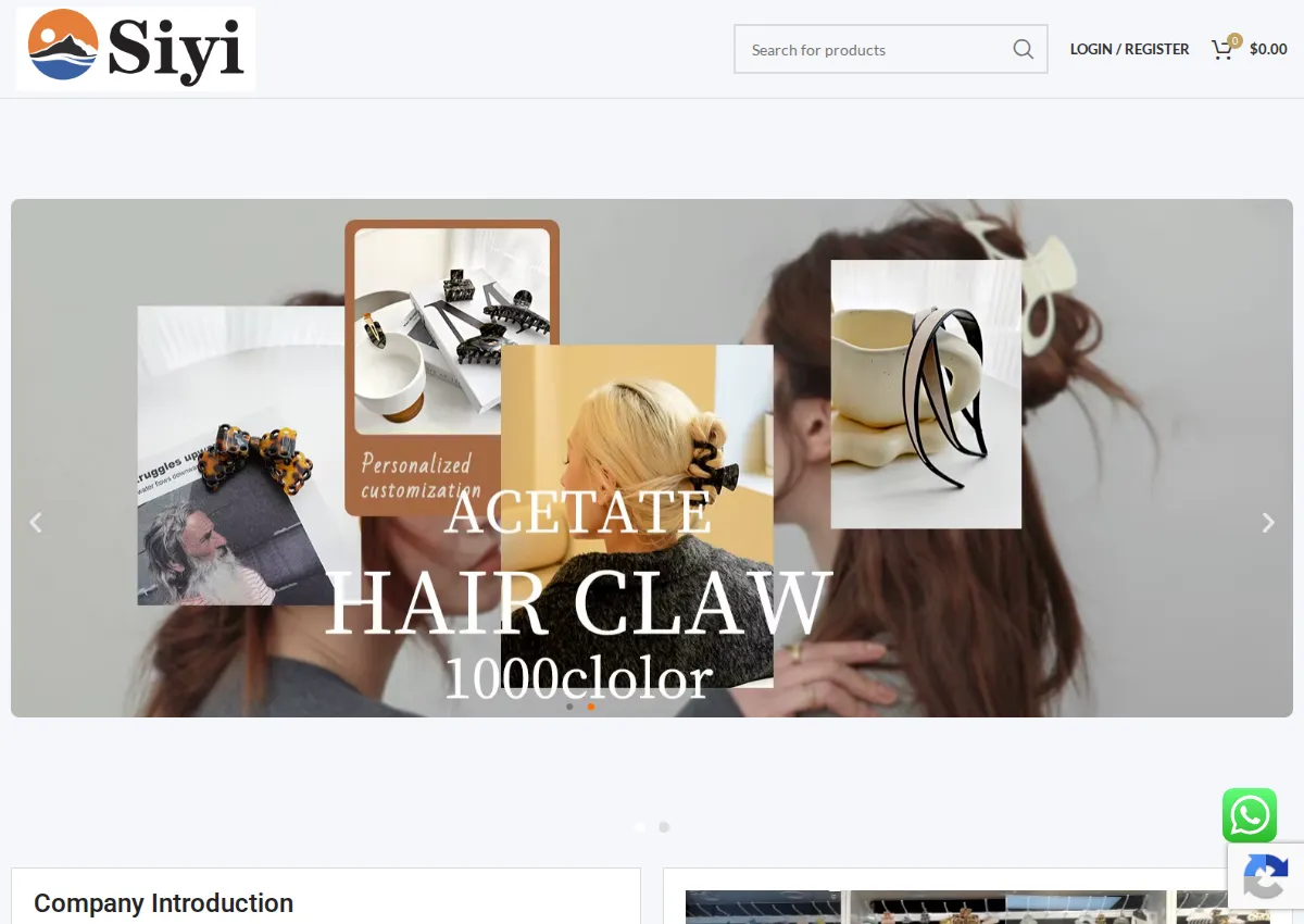 Store homepage