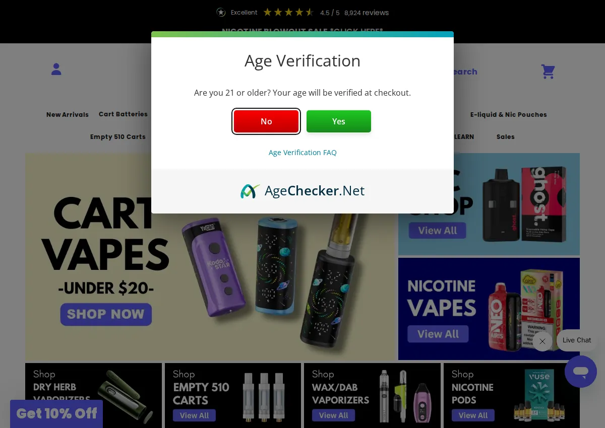 Store homepage