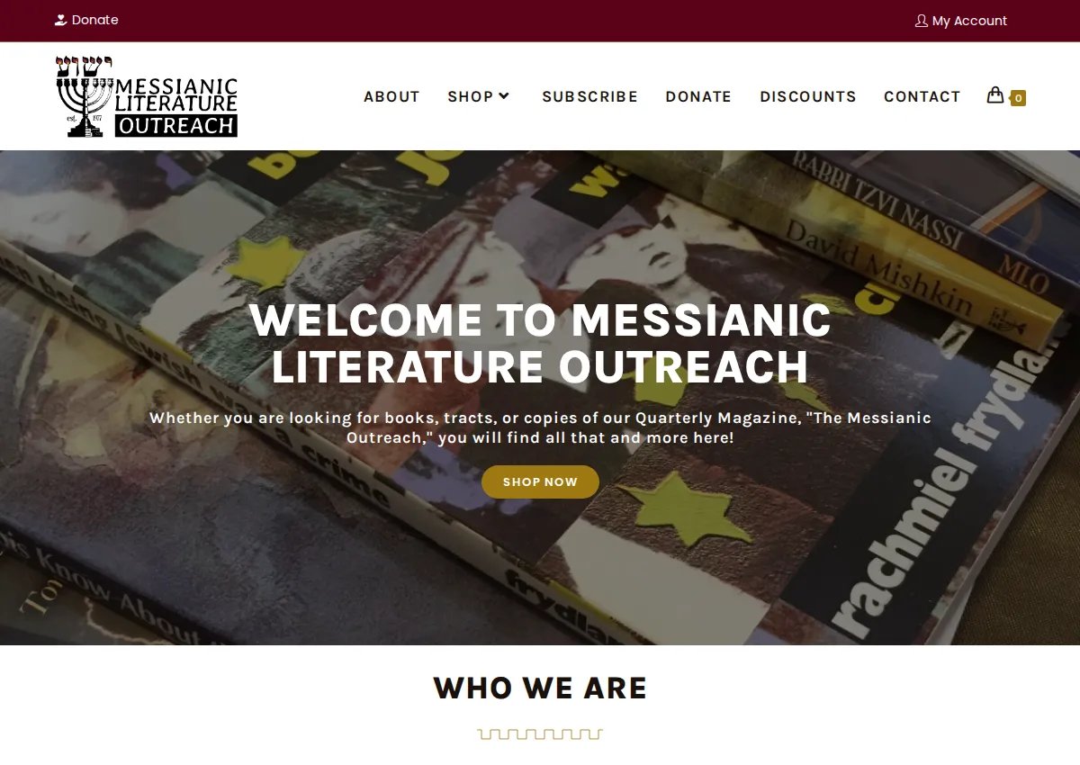 Store homepage