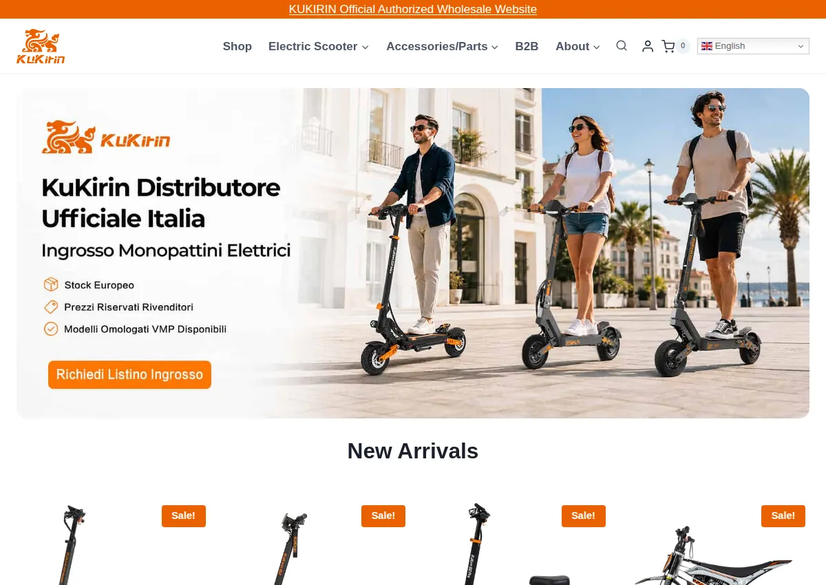 Store homepage